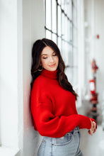 Load image into Gallery viewer, Red Cropped Sweater
