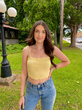 Load image into Gallery viewer, Yellow Smocked Top
