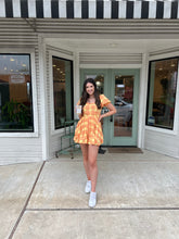 Load image into Gallery viewer, Orange Combo Flowy Romper
